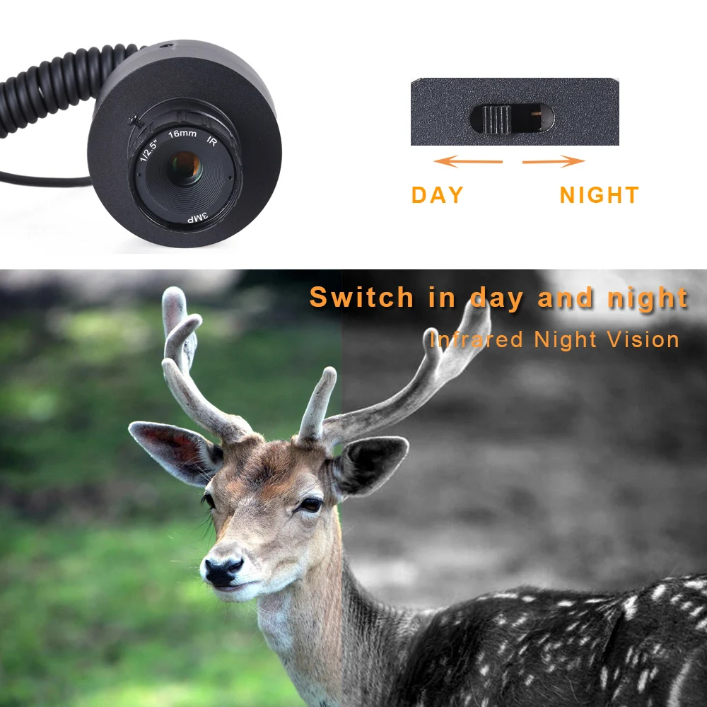 Megaorei 2 M2A Night Vision Scope Attachment Hunting Camera System with 850nm IR Flashlight Day Night Vision