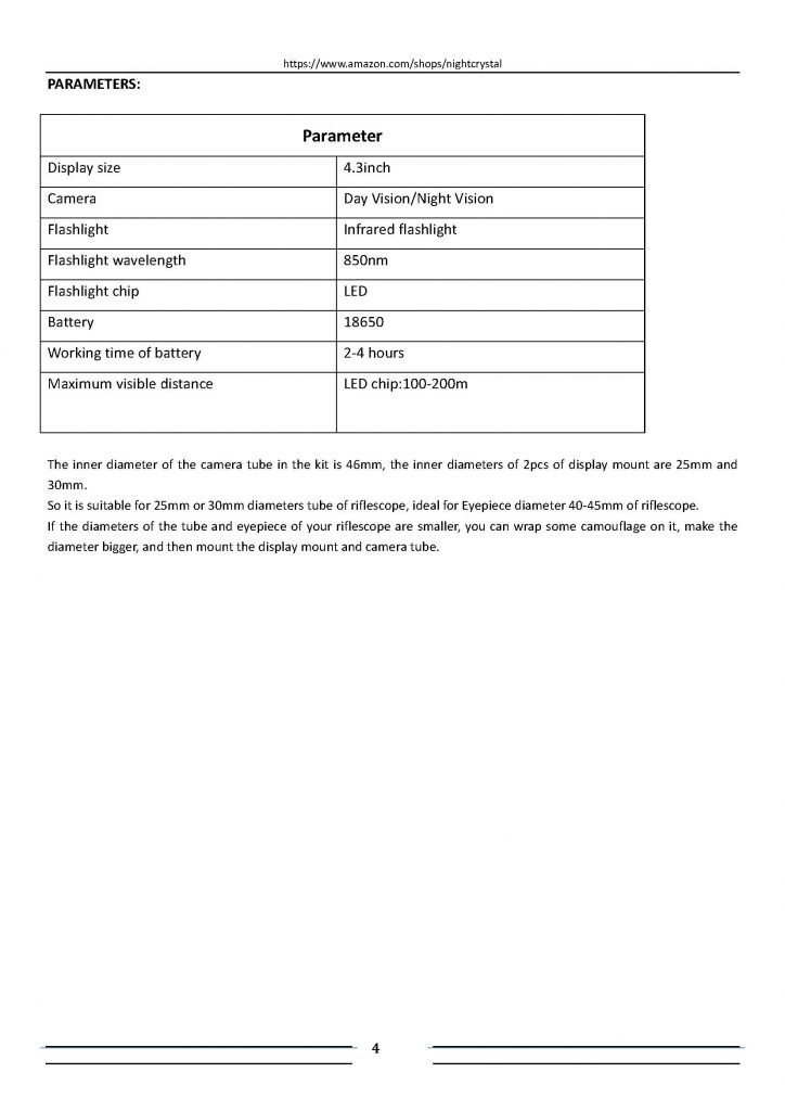 Megaorei 1 Operation Manual1 - NightCrystal Hunting Store on Amazon