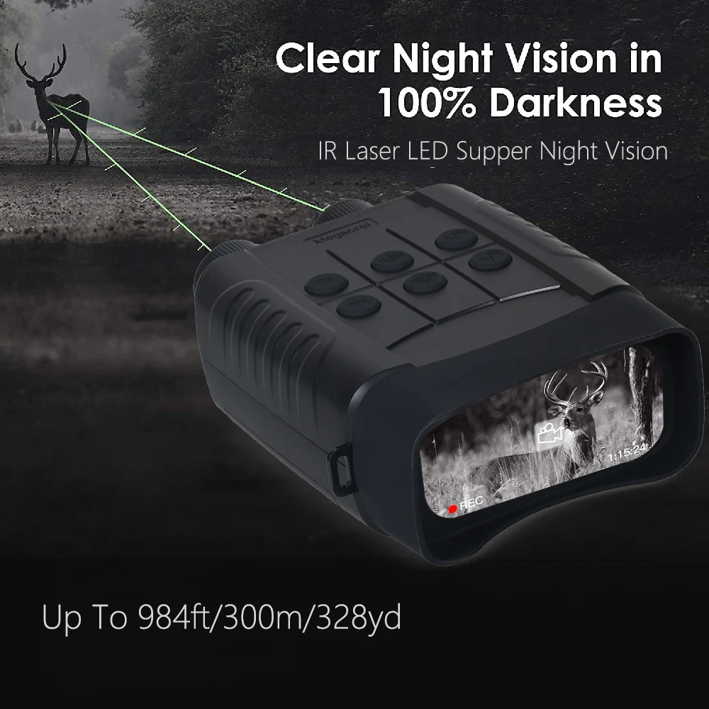 Megaorei B1 Night Vision Binoculars Clear Night Vision in one hundred percentage darkness