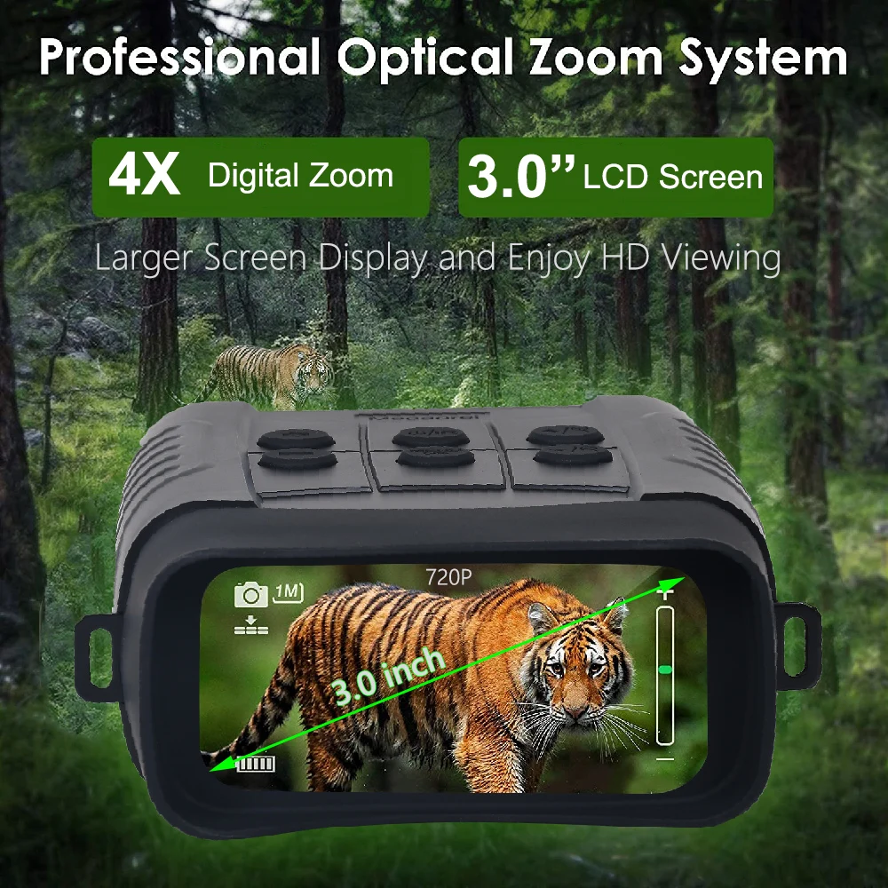 Megaorei B1 Night Vision Binoculars Professional Optical Zoom System 4x Digital Zoom