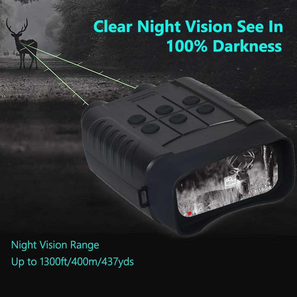 Megaorei B2 Night Vision Binoculars Clear Night Vision in Complete Darkness