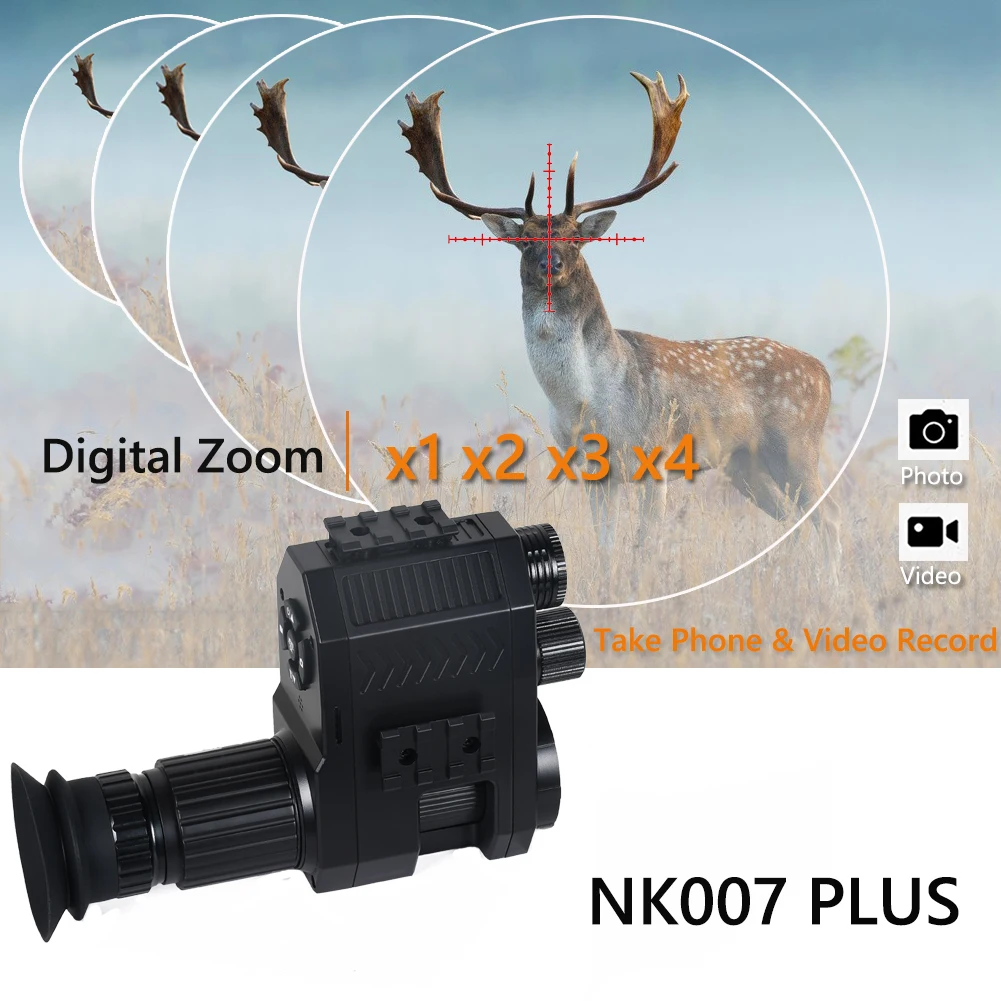 Megaorei NK007 Plus Night Vision Hunting Camera HD 1080P Video Photo Record Optical Sight Monocular 4x Digital Zoom